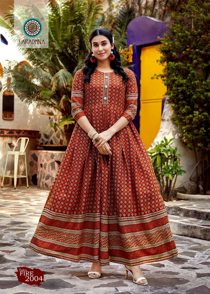 Aradhna Fashion Fire Vol 2 Printed Anarkali Kurti Catalog
